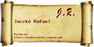 Jaczkó Rafael névjegykártya